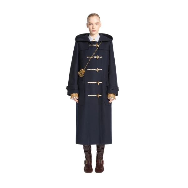 Wool duffle coat in Navy - Image 2
