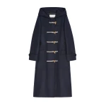 Dries Van Noten Wool duffle coat in Navy | Coats | Coveti