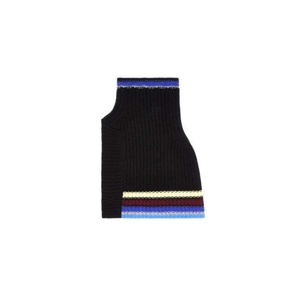 Wool shawl collar in Black - Image 3