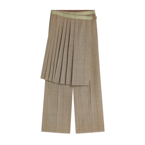 Dries Van Noten Wool skirt pants in Cement | Pants | Coveti