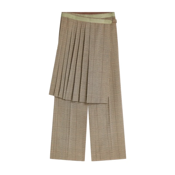 Dries Van Noten Wool skirt pants in Cement | Pants | Coveti