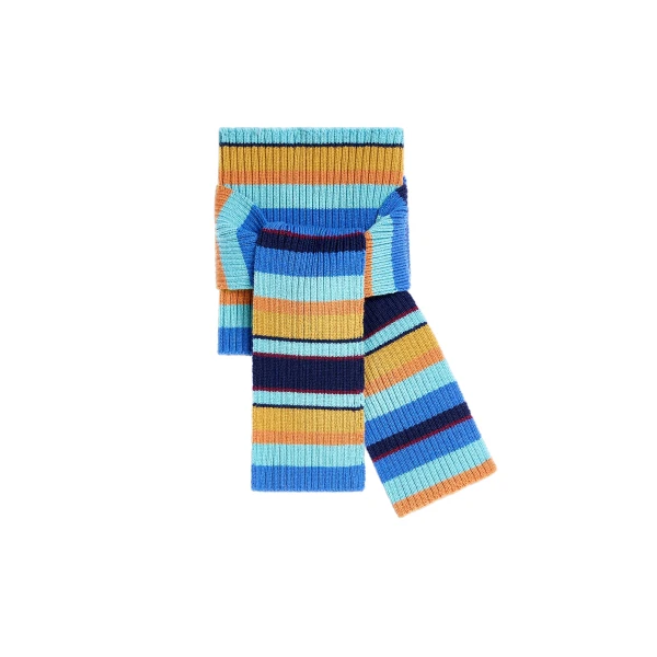 Dries Van Noten Wool turtleneck scarf in Navy