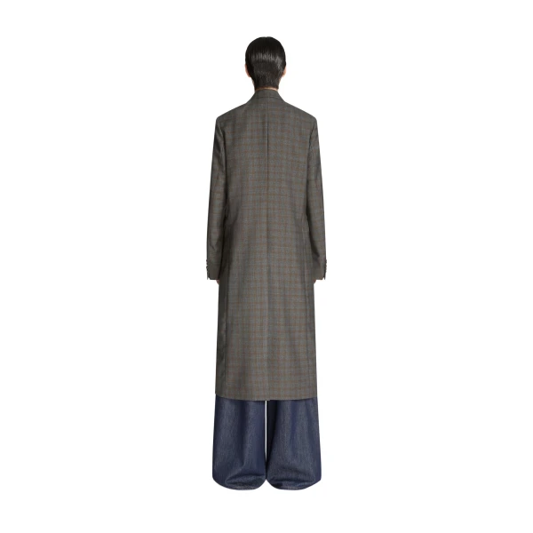 Wool tuxedo coat in Brown - Image 4