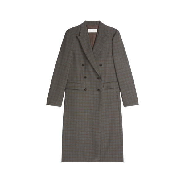 Dries Van Noten Wool tuxedo coat in Brown | Coats | Coveti