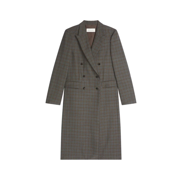 Dries Van Noten Wool tuxedo coat in Brown | Coats | Coveti