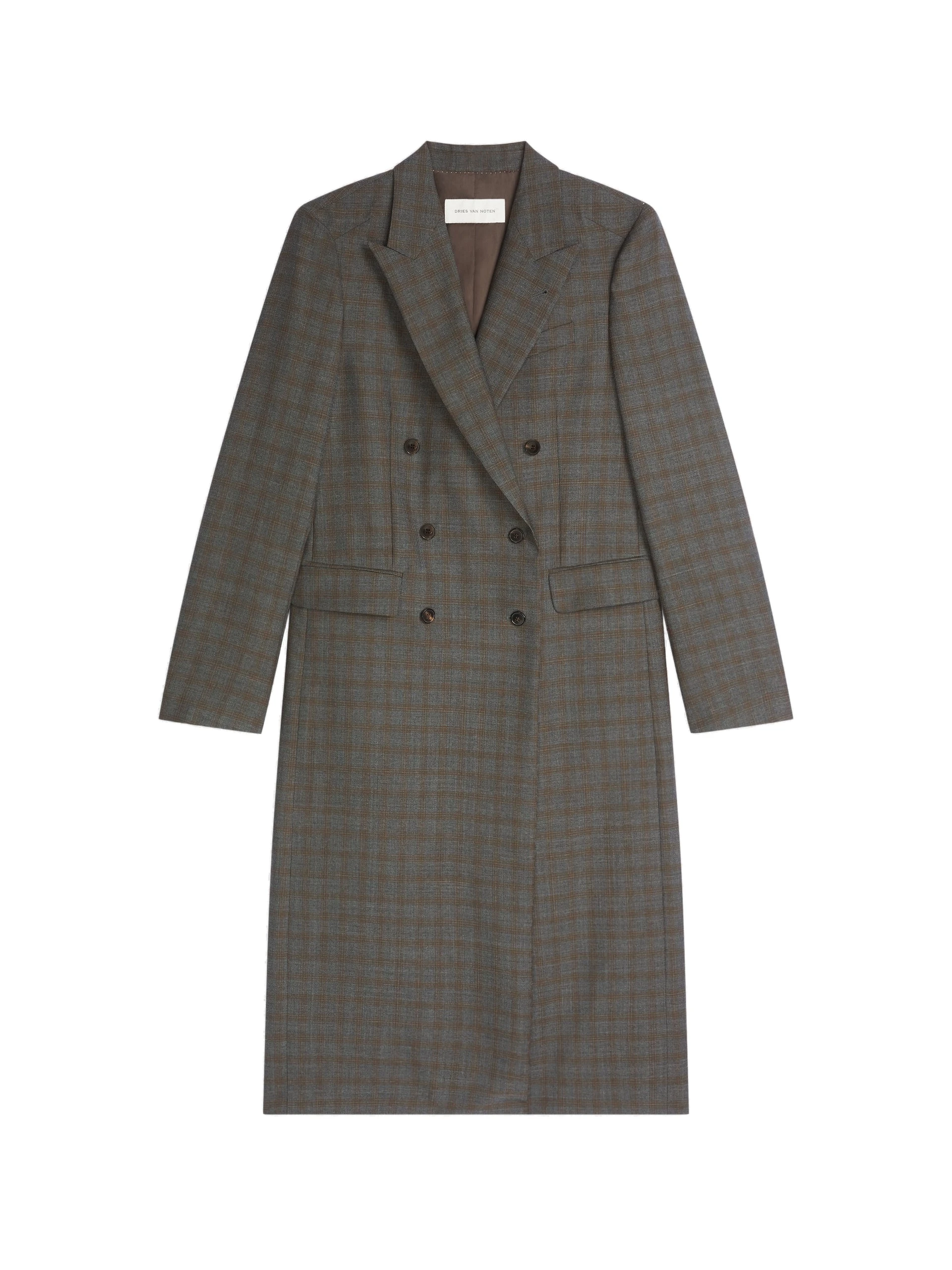 Dries Van Noten Wool tuxedo coat in Brown | Coats | Coveti Dries Van Noten Wool tuxedo coat in Brown | Coats | Coveti