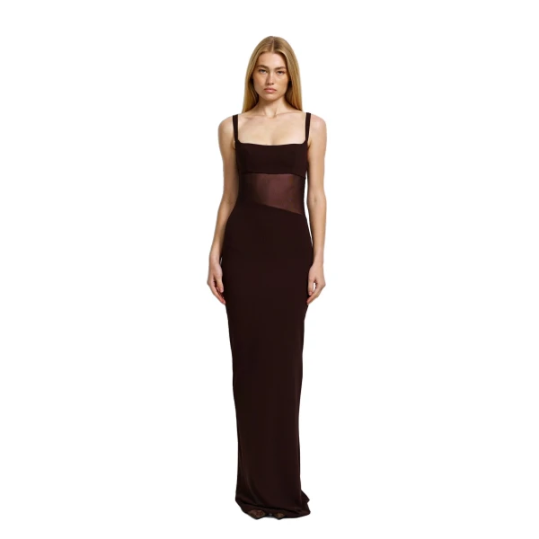 Cyia Gown in Coffee