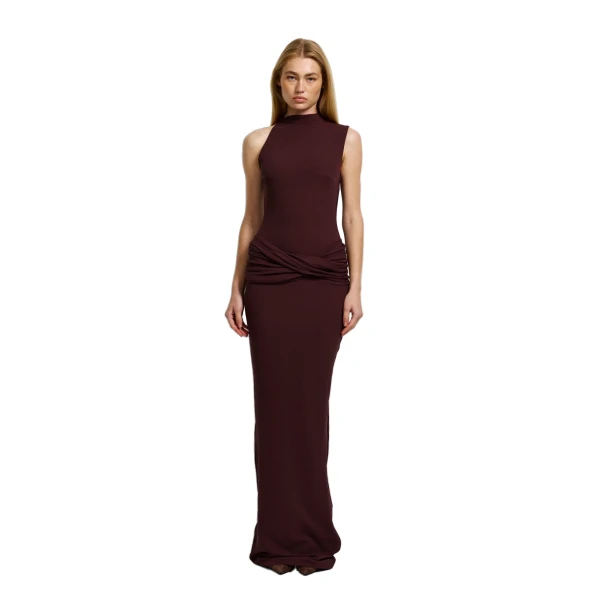Emmeline Gown in Chocolate Plum