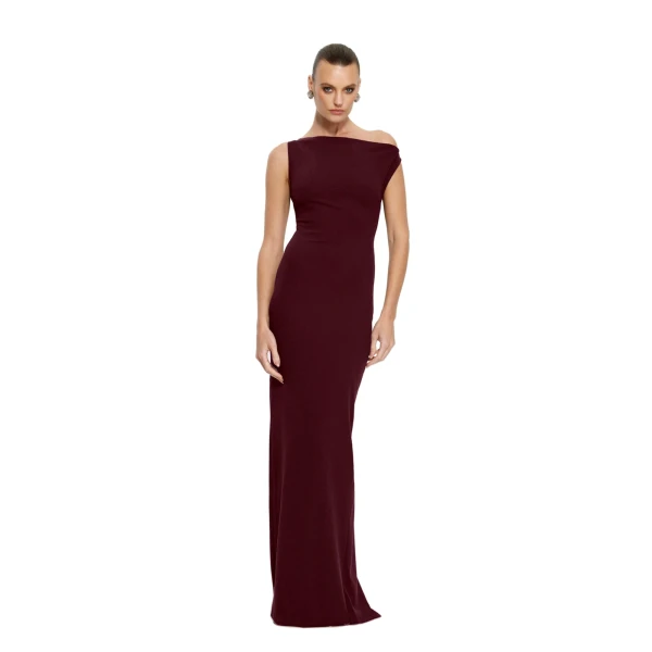 Inaya Gown in Wine