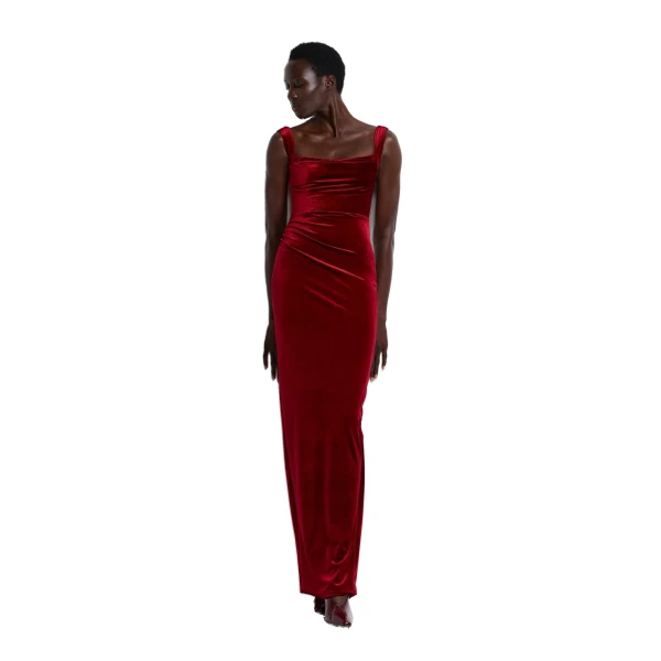 Marbella Gown in Shiraz Velvet