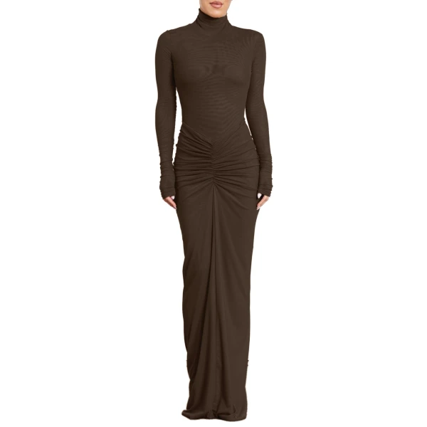 Pilar Mesh Skirt in Chocolate
