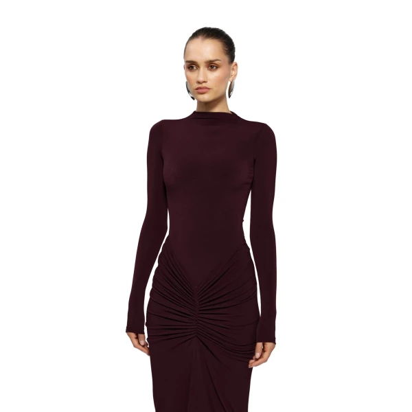 Tia Bodysuit in Black Cherry