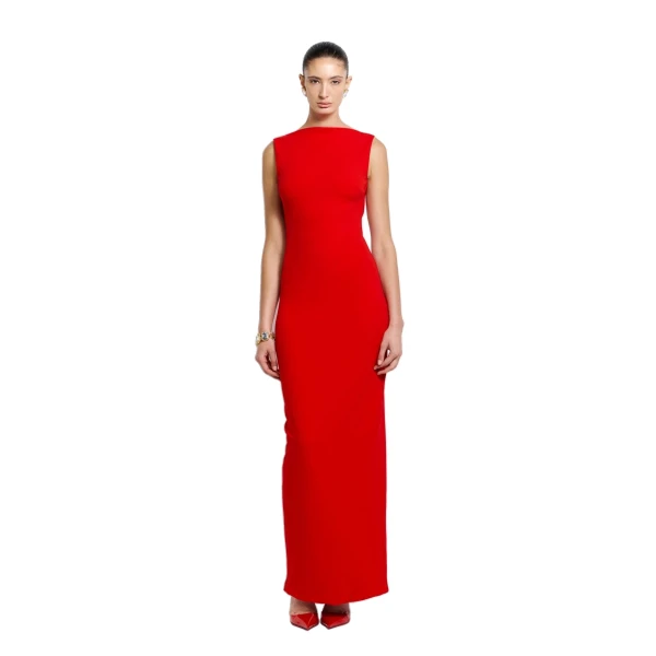 Verona Gown in Cherry Red