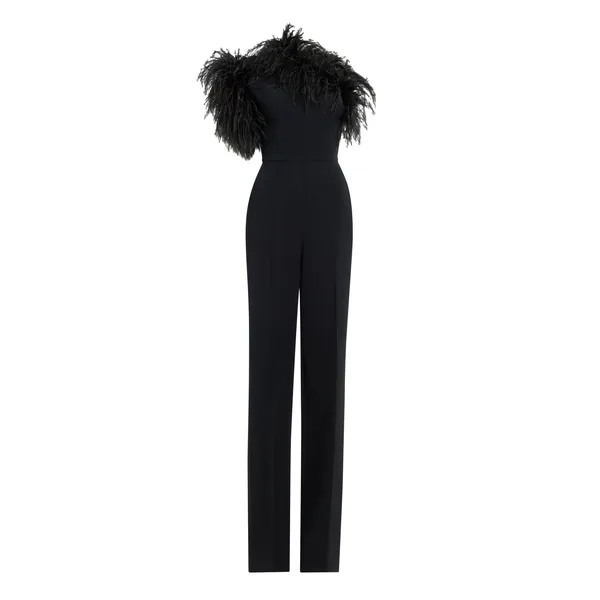 Elie Saab Cady & Feathers Jumpsuit
