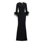 Elie Saab Cady & Feathers Long Dress