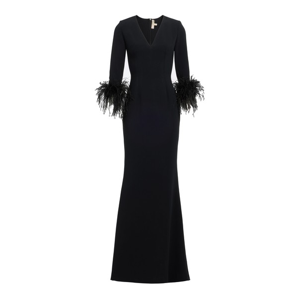 Elie Saab Cady & Feathers Long Dress