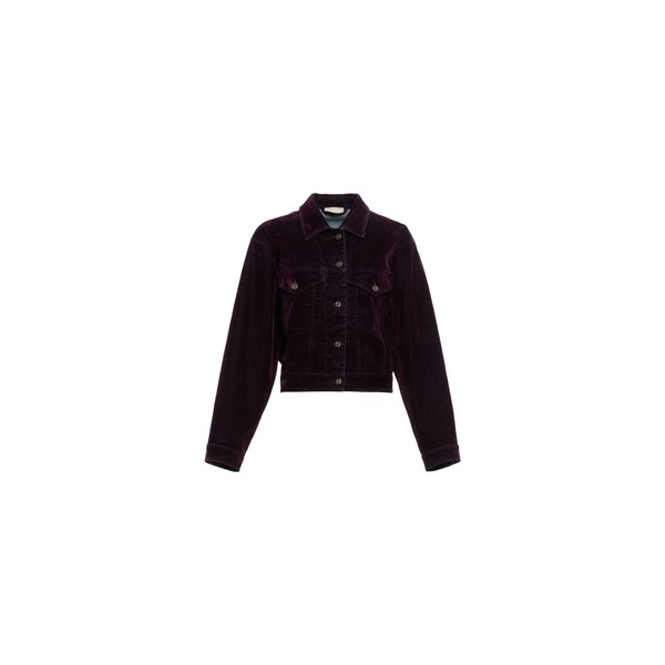 Elie Saab Flocked Denim Jacket