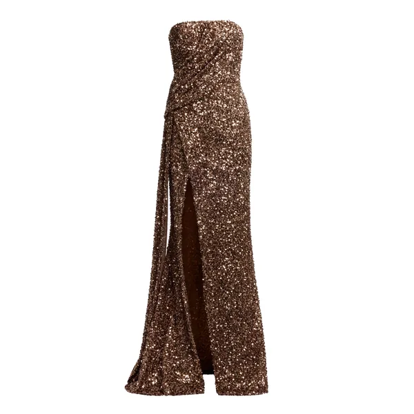 Sequin Embroidered Long Dress