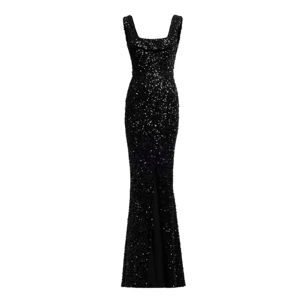 Sequin Embroidered Long Dress