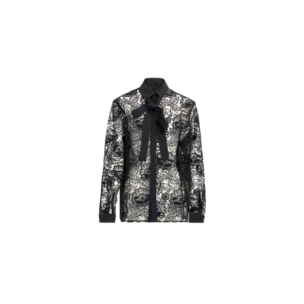 Silk & Guipure Lace Shirt