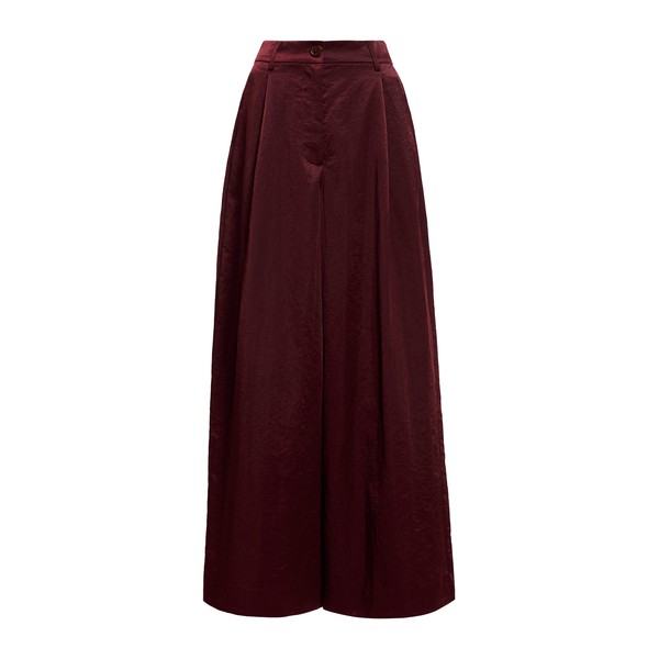 Burgundy wide-leg pants