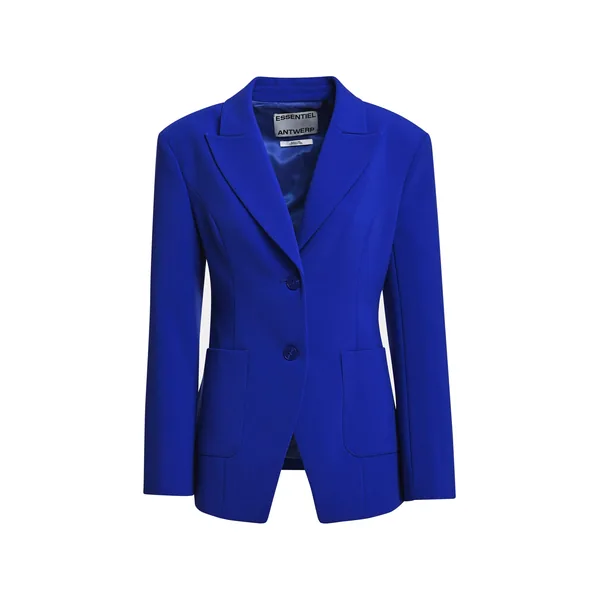 Cobalt blue tailored single-breasted blazer