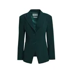 Dark green tailored single-breasted blazer