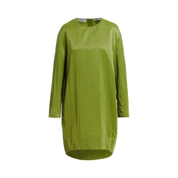 Green mini dress with dropped shoulders