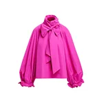 Essentiel Antwerp Pink oversized pussy-bow top Pink oversized pussy-bow top