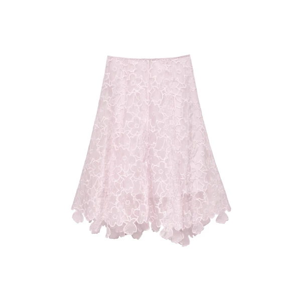 Cecilie Bahnsen Flavie Skirt in Blush Pink