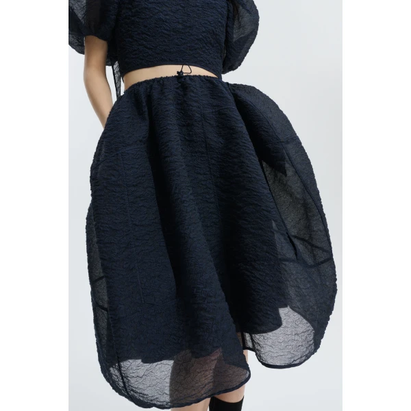 blue skirt