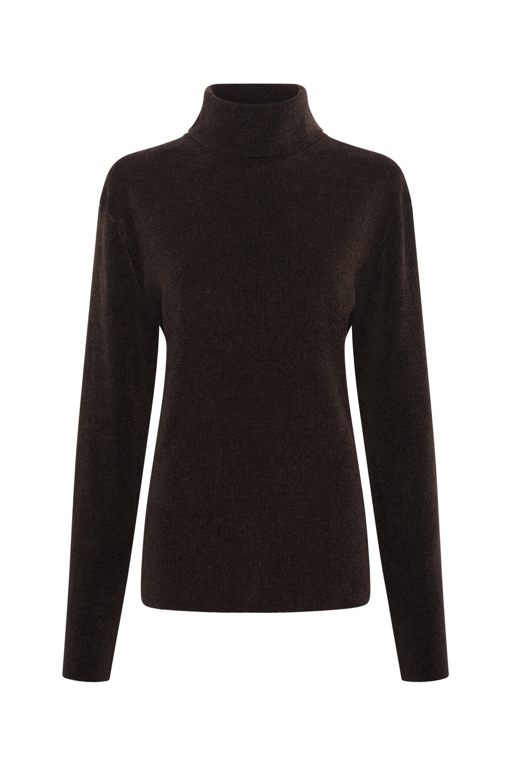 Gabriela Hearst Almoner Knit Turtleneck Sweater in Chocolate Silk gabriela hearst sweater
