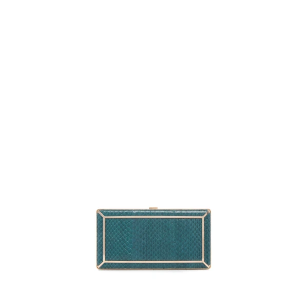 Callas Clutch in Green Snakeskin