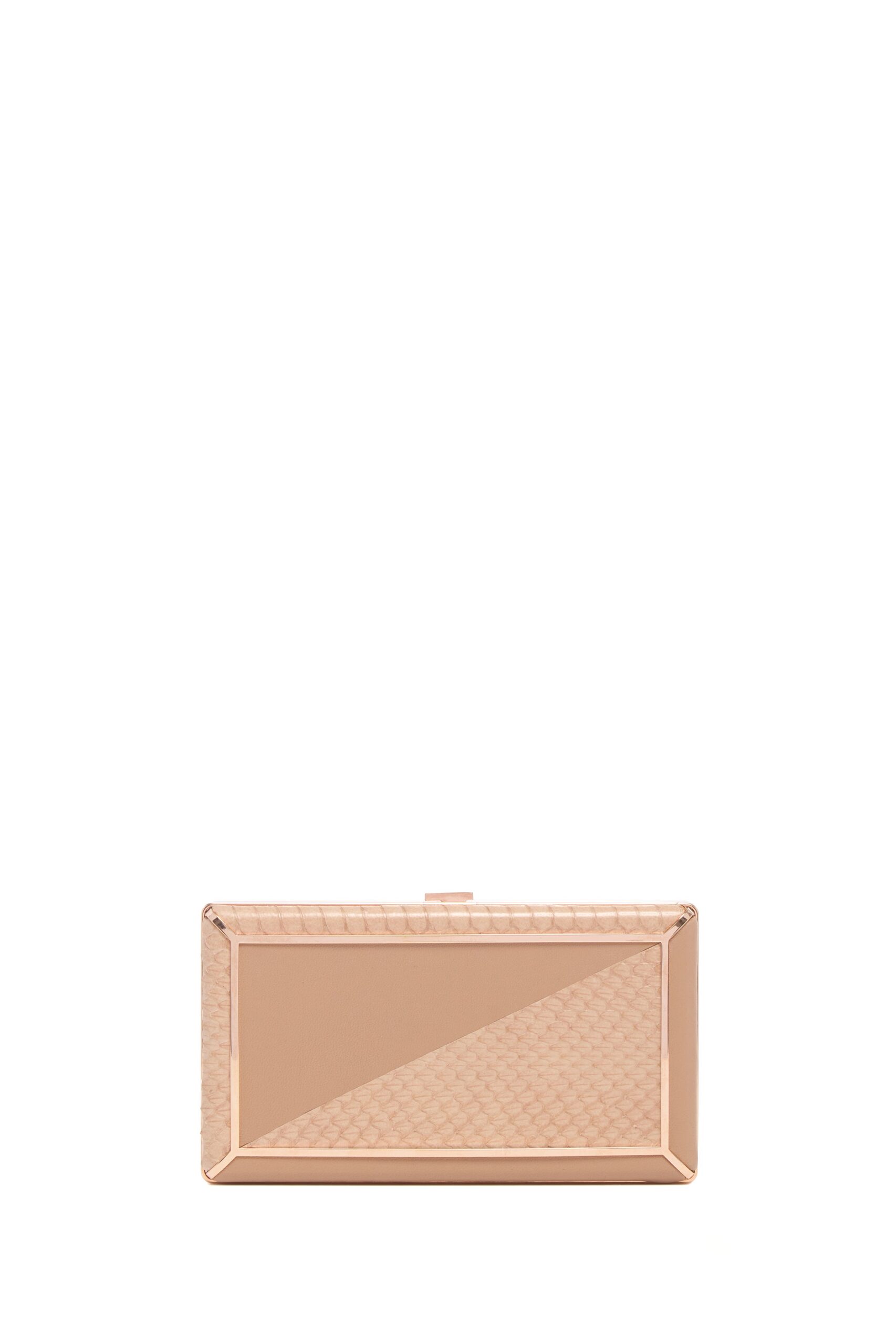 Gabriela Hearst Callas Clutch in Nude Snakeskin & Nappa Leather gabriela hearst clutch