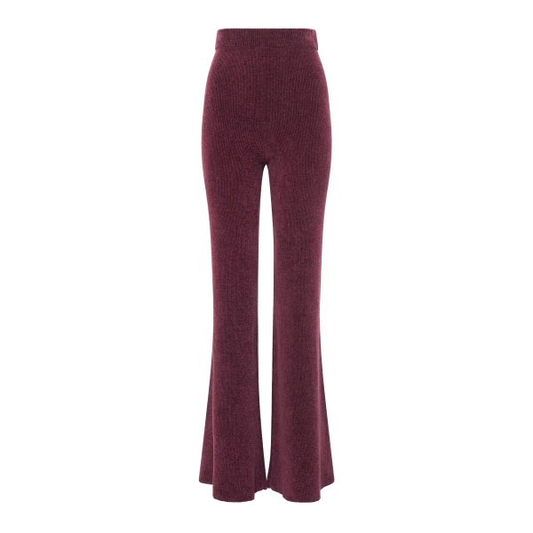Cypher Knit Pants in Plum Silk
