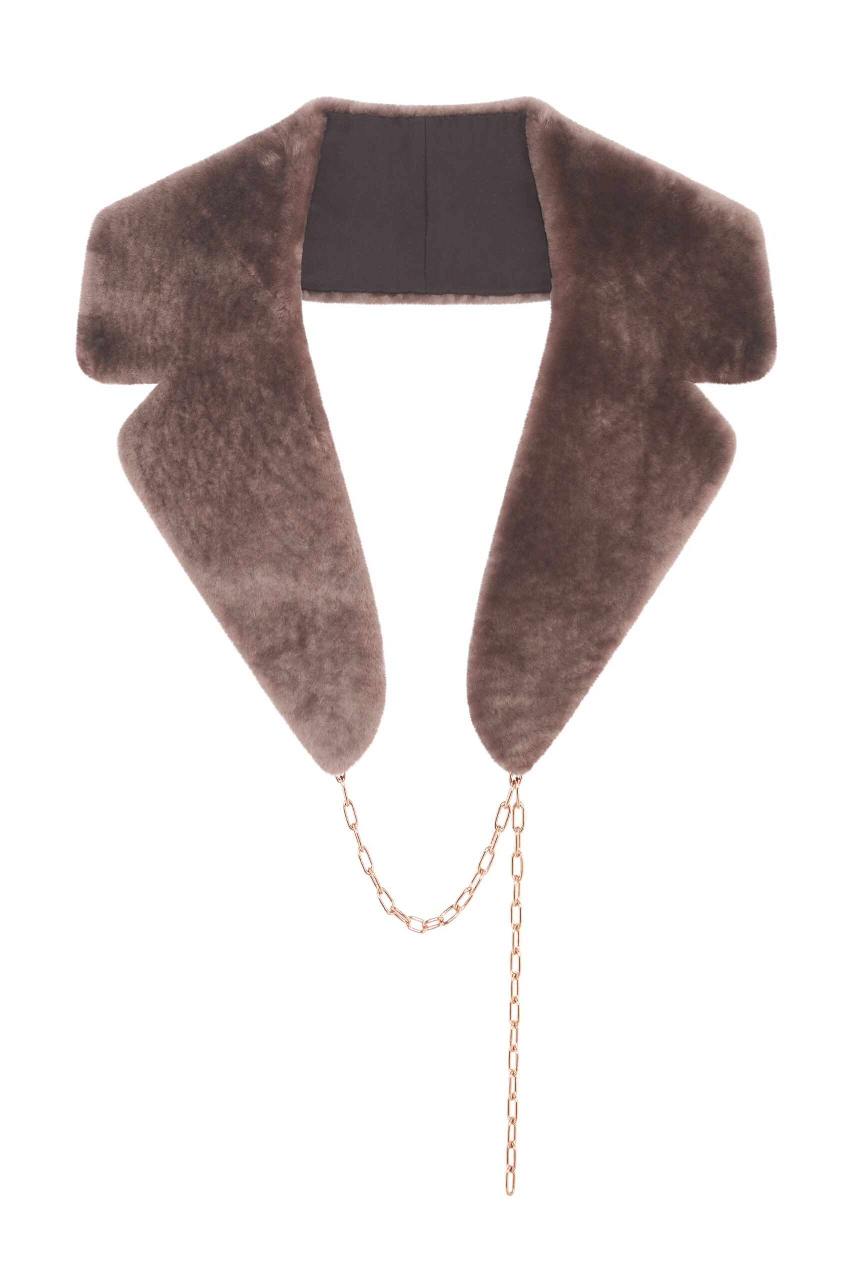 Gabriela Hearst Demeter Coat Collar in Mocha Shearling gabriela hearst collar