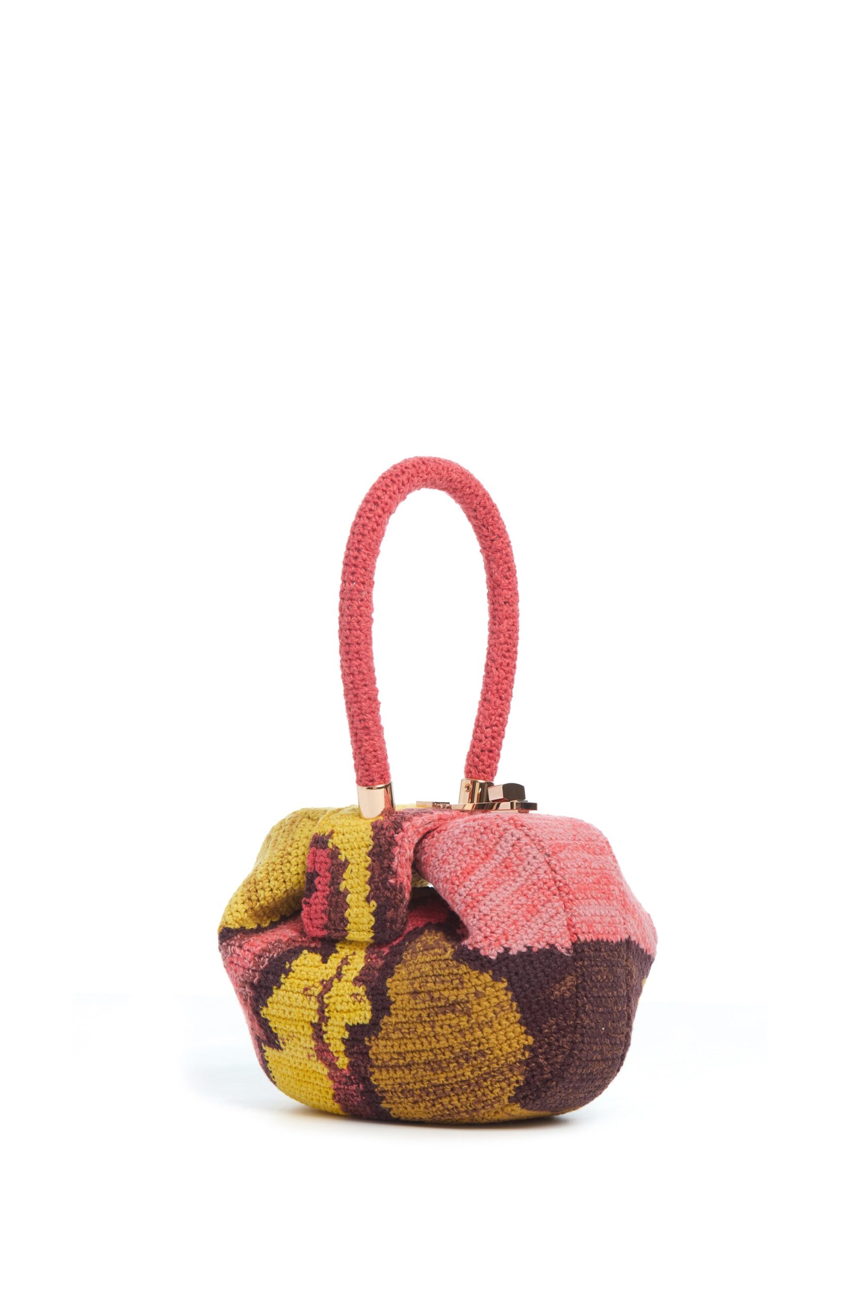 Gabriela Hearst Demi Bag in Earth Multi Crochet Cashmere gabriela hearst bag