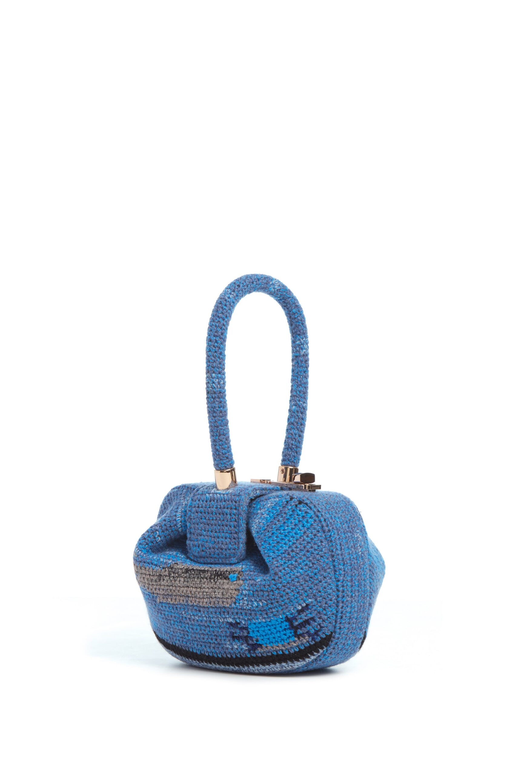 Gabriela Hearst Demi Bag in Water Multi Crochet Cashmere gabriela hearst bag