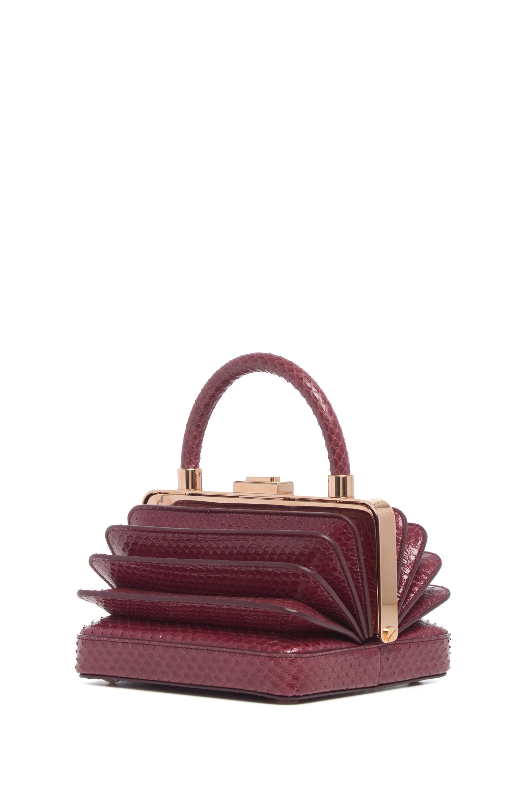 Gabriela Hearst Diana Bag in Bordeaux Snakeskin gabriela hearst bag