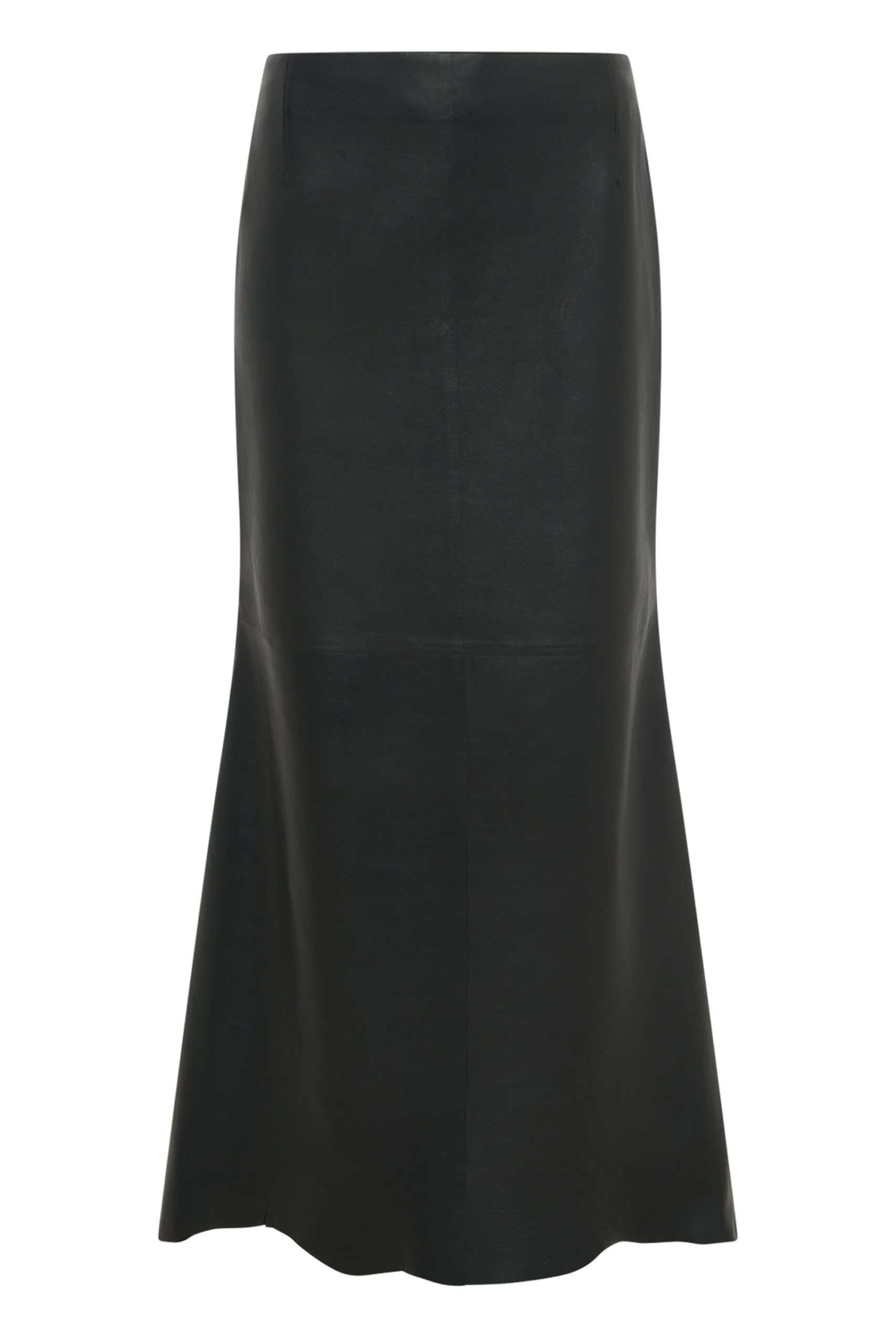 Gabriela Hearst Edwardo Raw Cut Skirt in Black Soft Leather gabriela hearst skirt