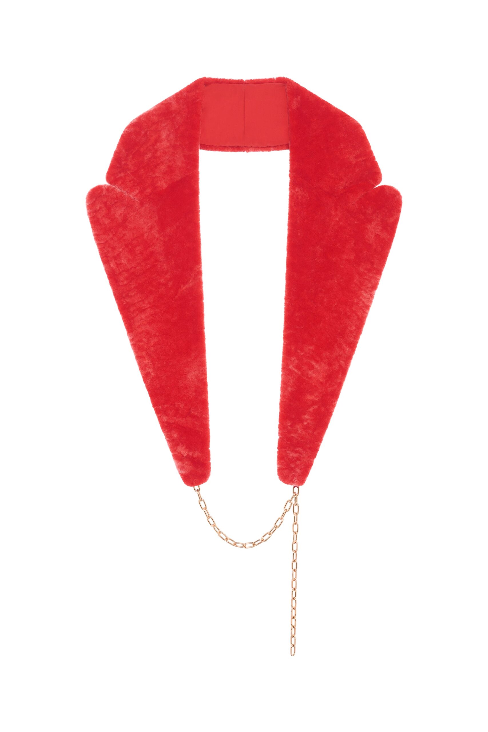 Gabriela Hearst Elliot Coat Collar in Red Shearling gabriela hearst collar