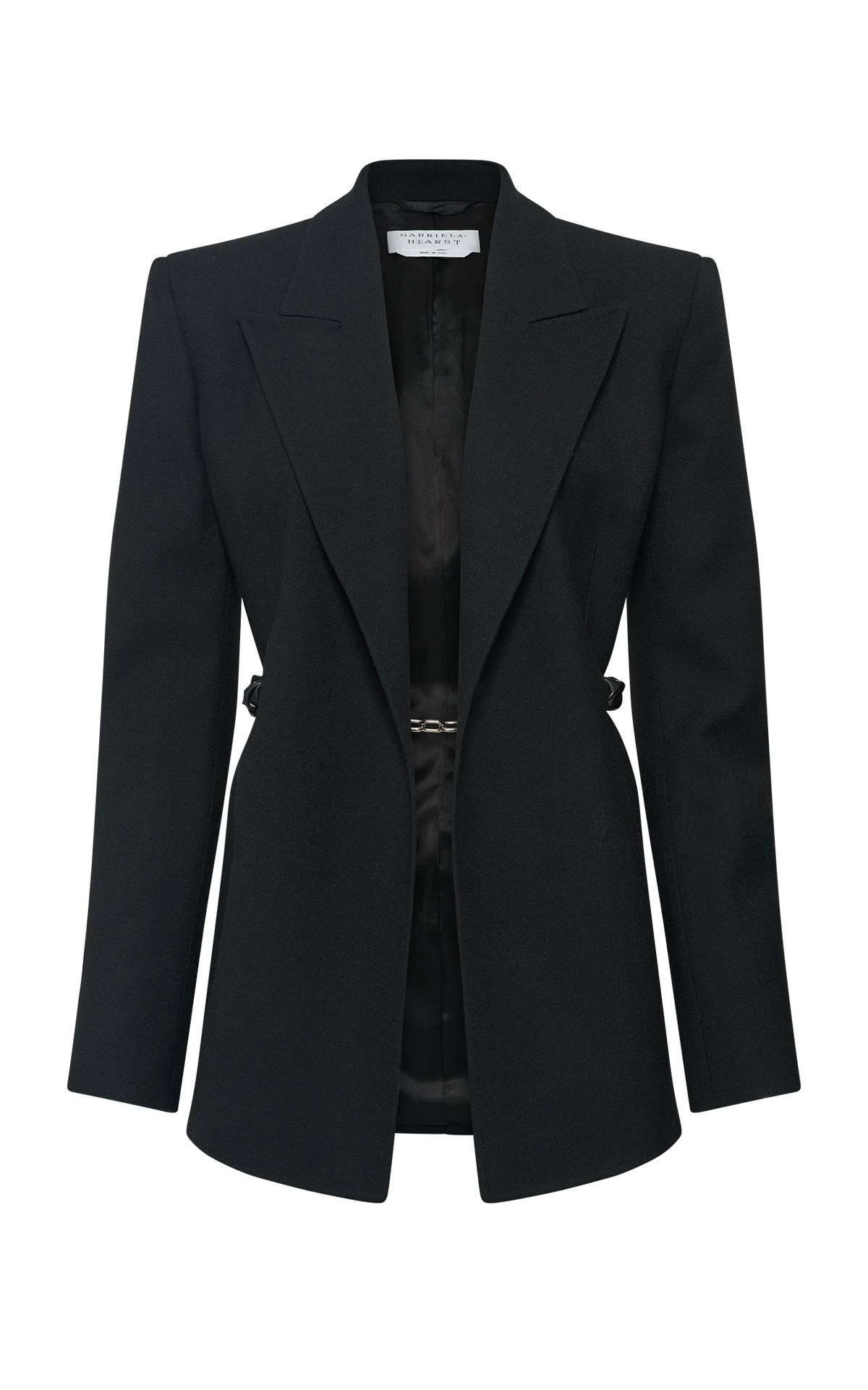 Gabriela Hearst Epona Chain Blazer in Black Recycled Virgin Wool gabriela hearst blazer