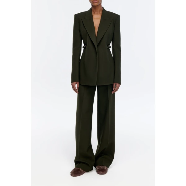 gabriela hearst blazer green