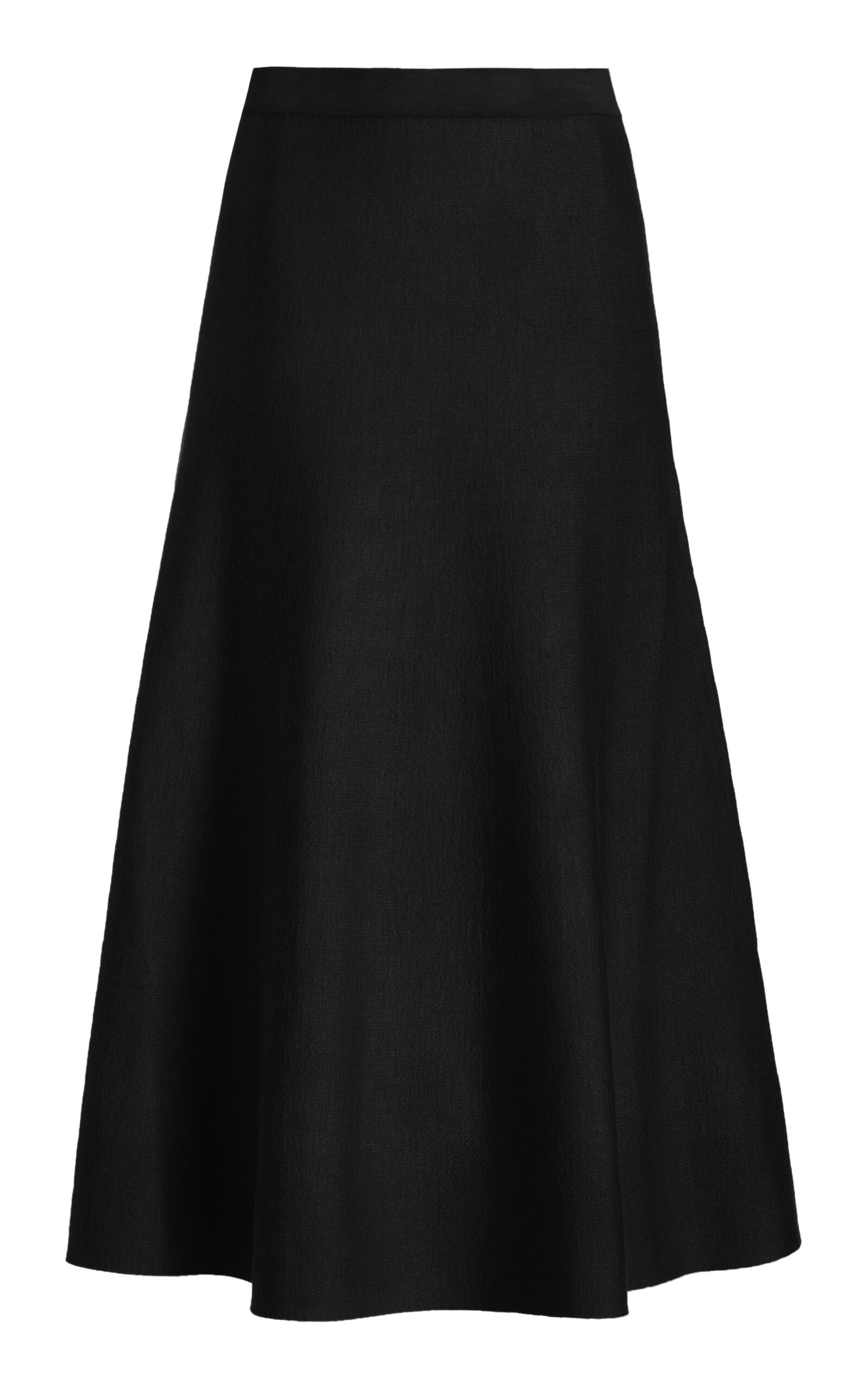 Gabriela Hearst Freddie Knit Midi Skirt in Black Merino Wool Cashmere gabriela hearst skirt