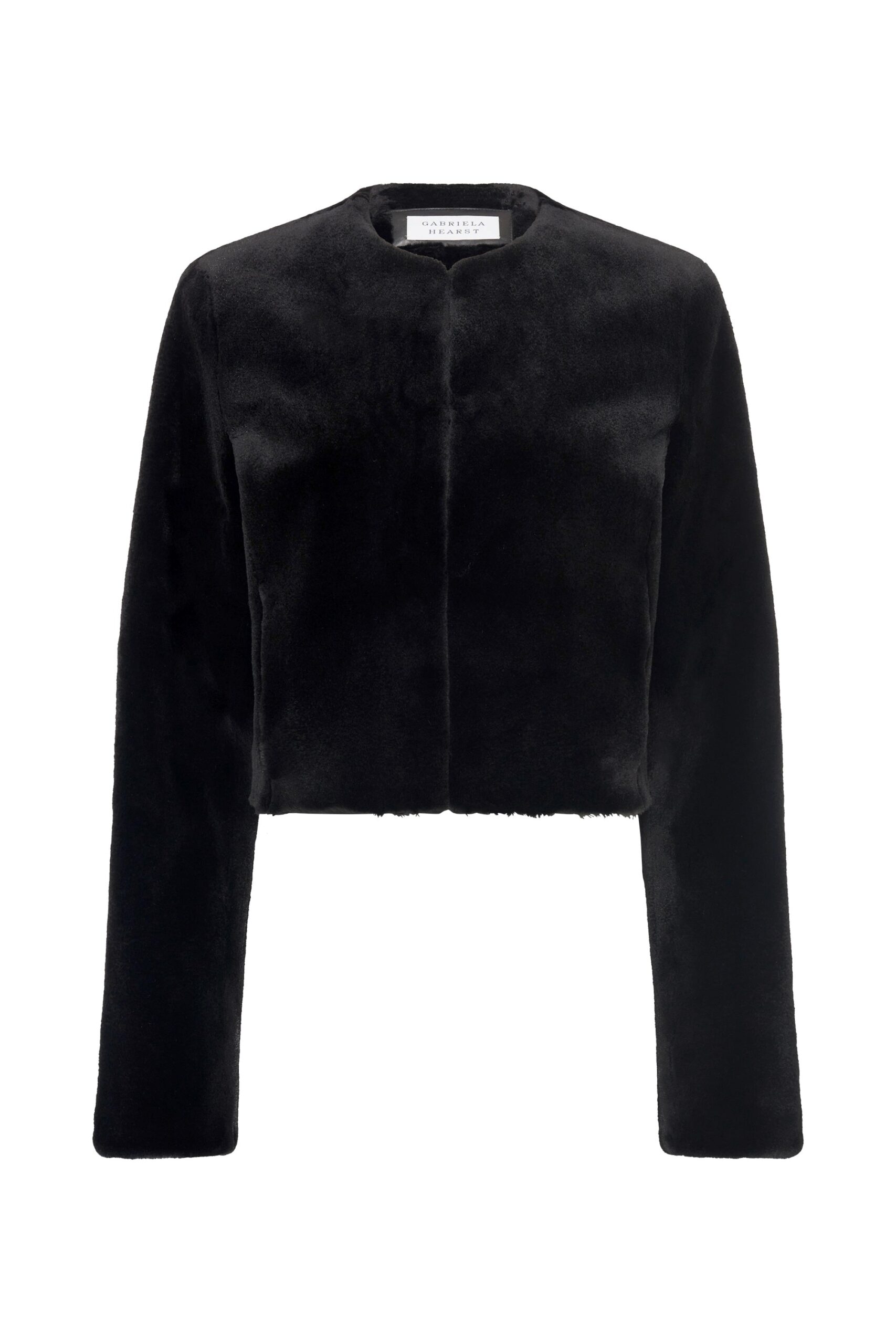 Gabriela Hearst Hermera Raw Cut Jacket in Black Recycled Mink Fur gabriela hearst jacket