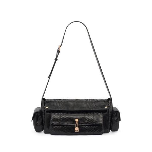 Jebb Bag in Black Snakeskin