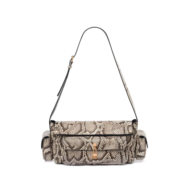 Jebb Bag in Black & White Inversa Snakeskin
