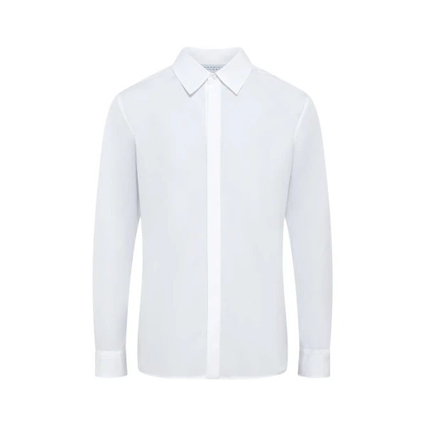 Judie Shirt in White Sea Island Cotton