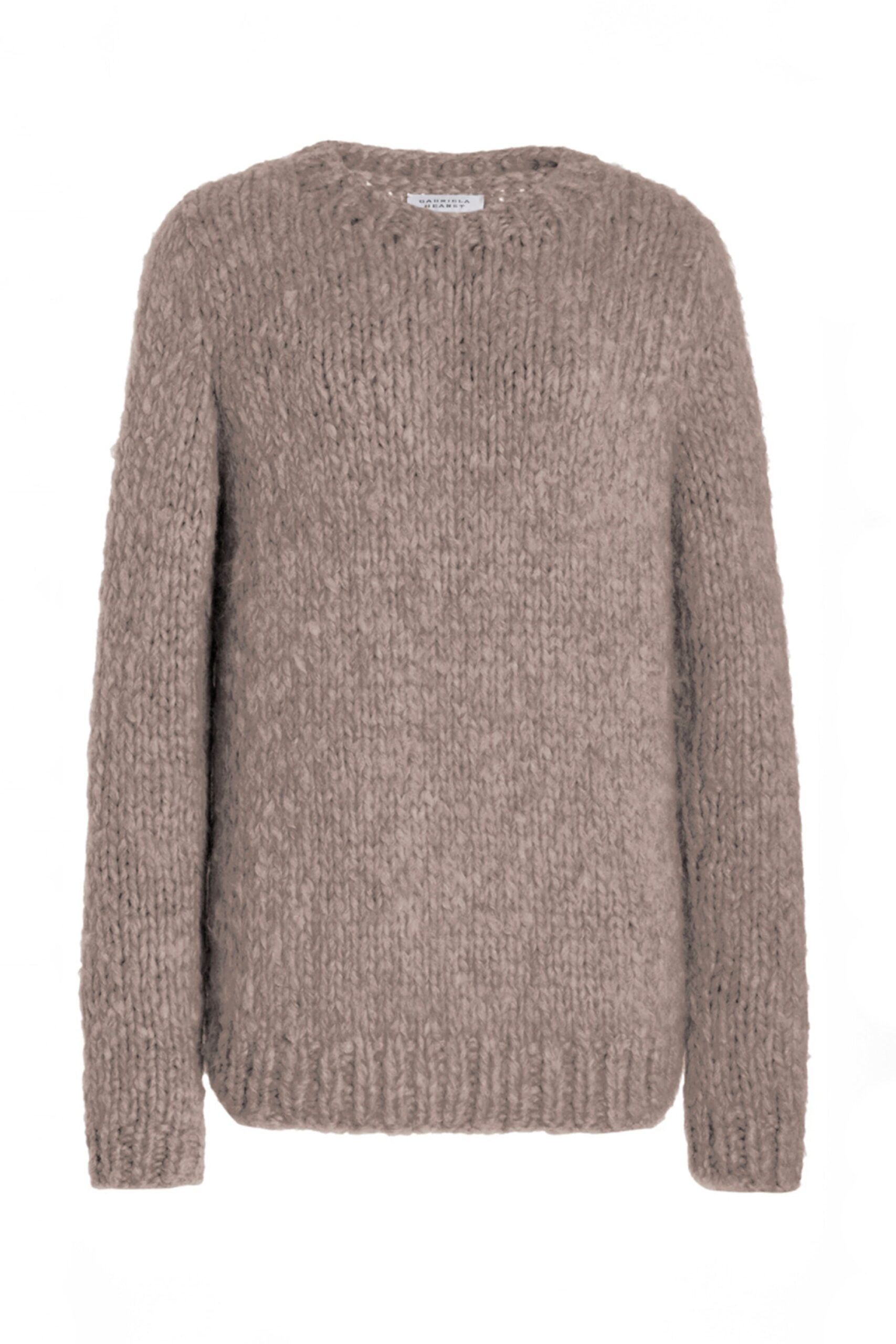 Gabriela Hearst Lawrence Knit Sweater in Walnut Welfat Cashmere gabriela hearst sweater