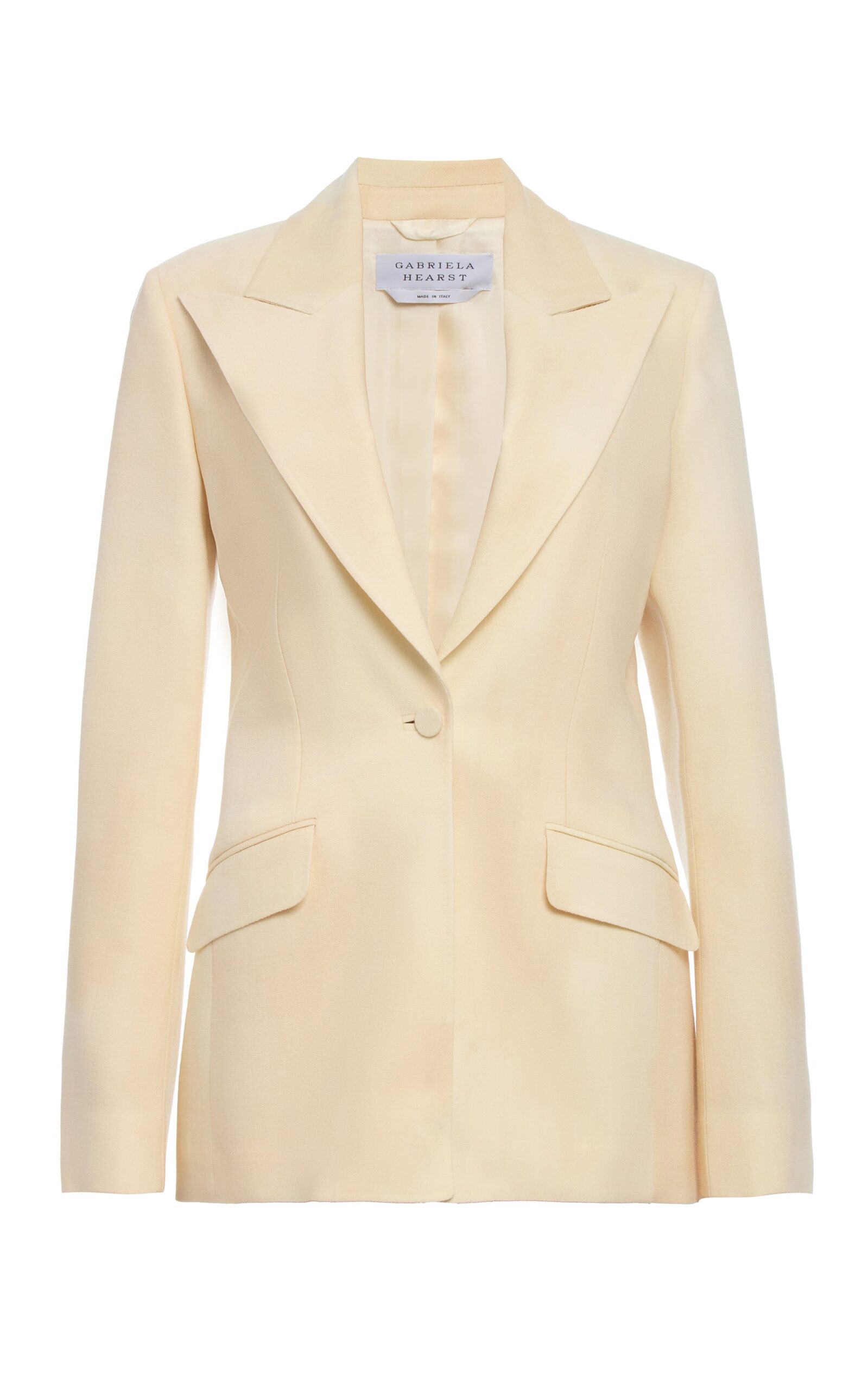 Gabriela Hearst Leiva Blazer in Ivory Virgin Wool gabriela hearst blazer